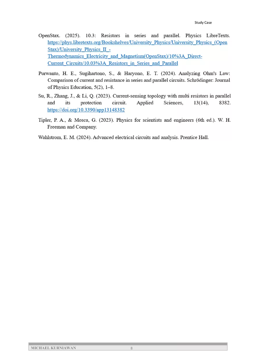 Theoretical Analysis of Electric Current and Power in Series - Page 8