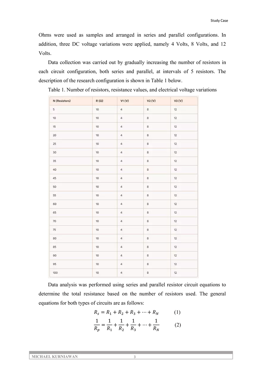 Theoretical Analysis of Electric Current and Power in Series - Page 3
