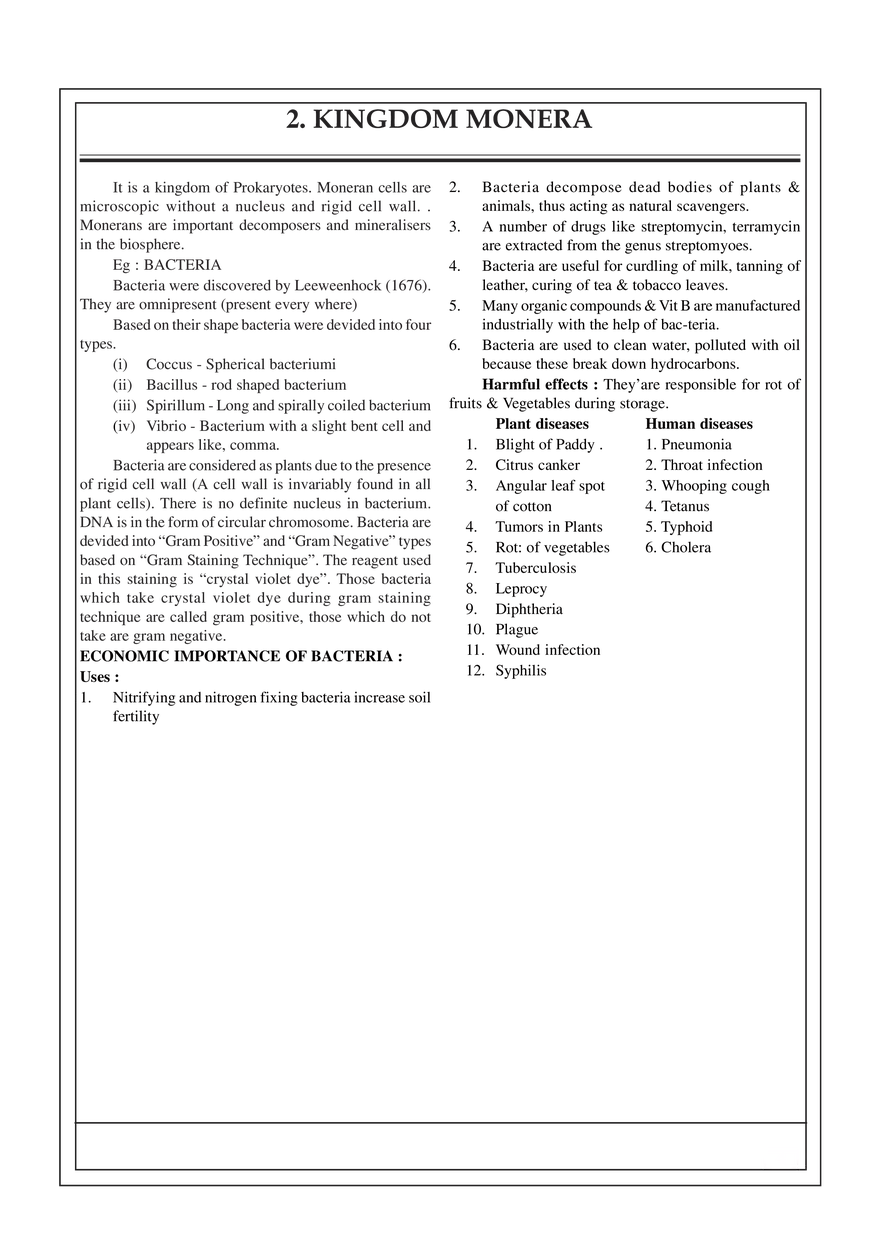 2. Kingdom Monera - Page 1