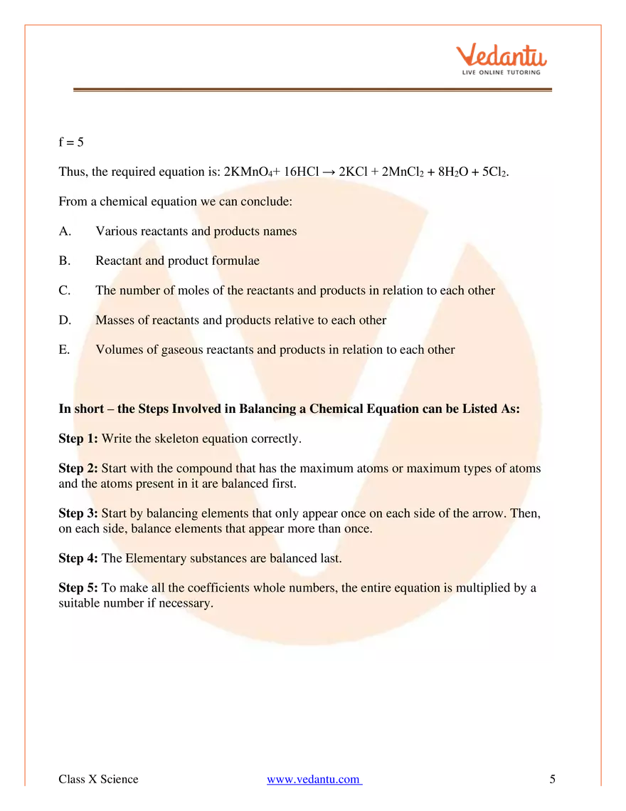 Chemical Reactions And Equations Class 10 Science Notes - Page 8
