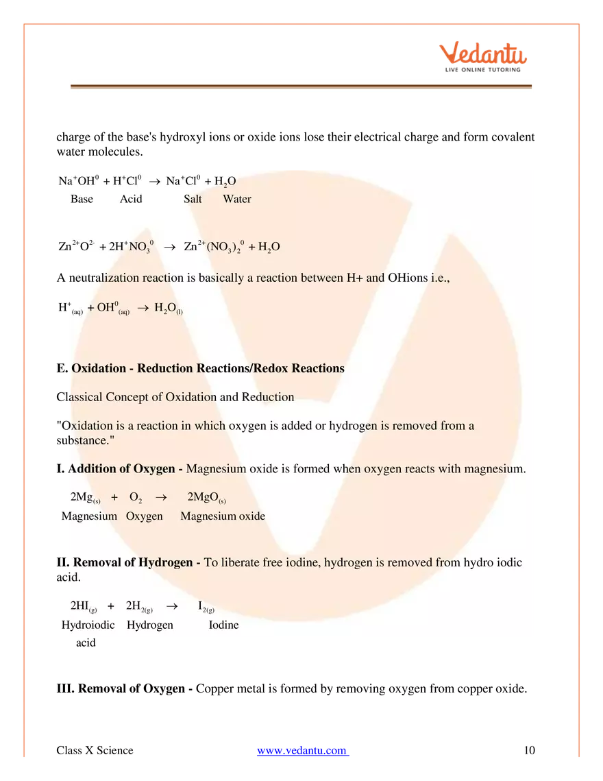 Chemical Reactions And Equations Class 10 Science Notes - Page 13
