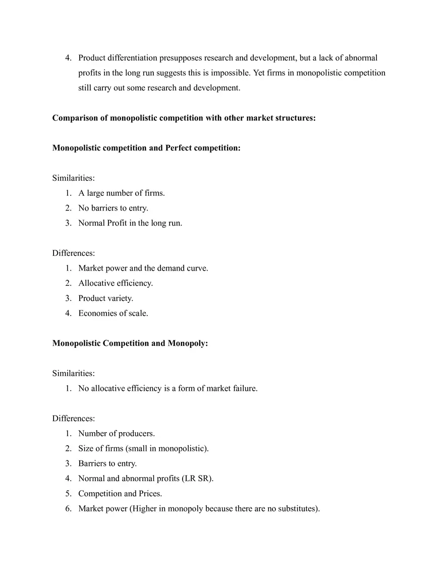 Microeconomics Notes Monopolistic Competition - Page 4