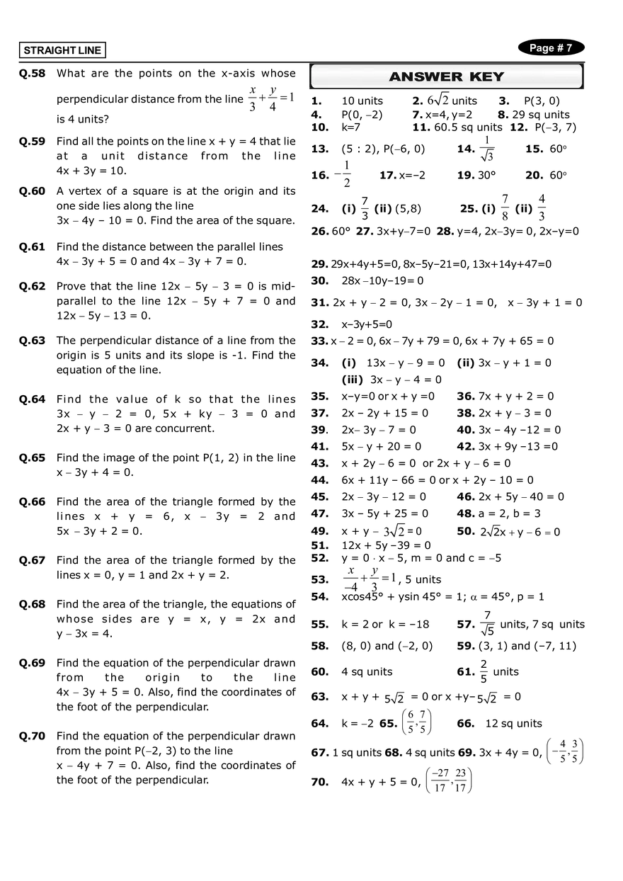 Straight Line Exercise - Page 3