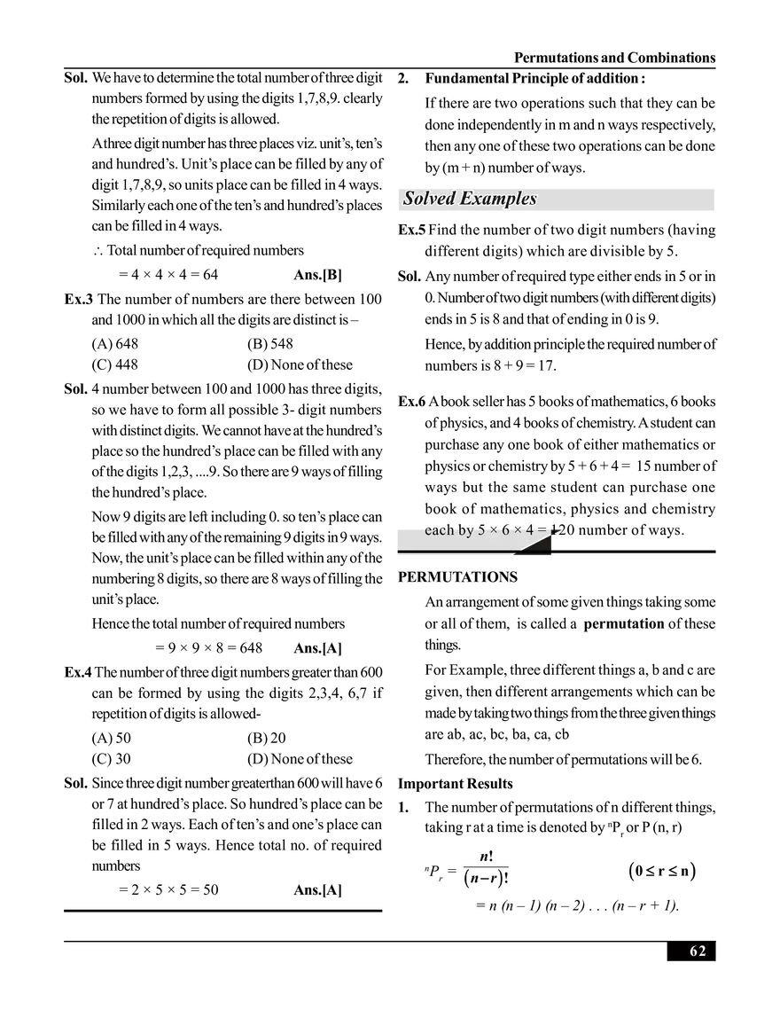 Permutations and Combinations - Page 2