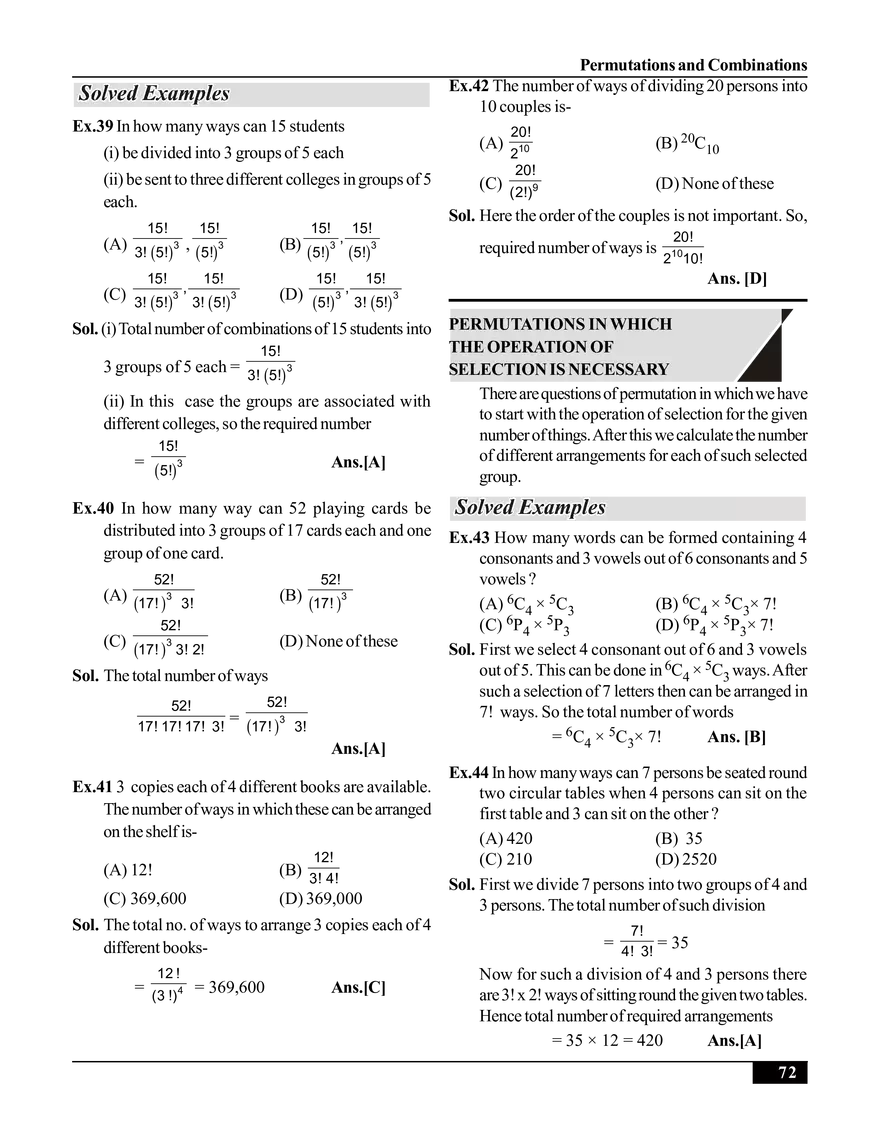 Permutations and Combinations - Page 4