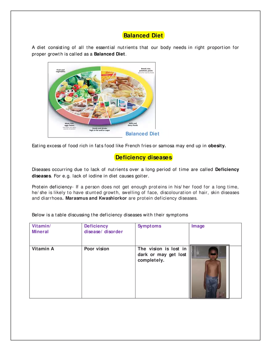 Balanced Diet - Page 1