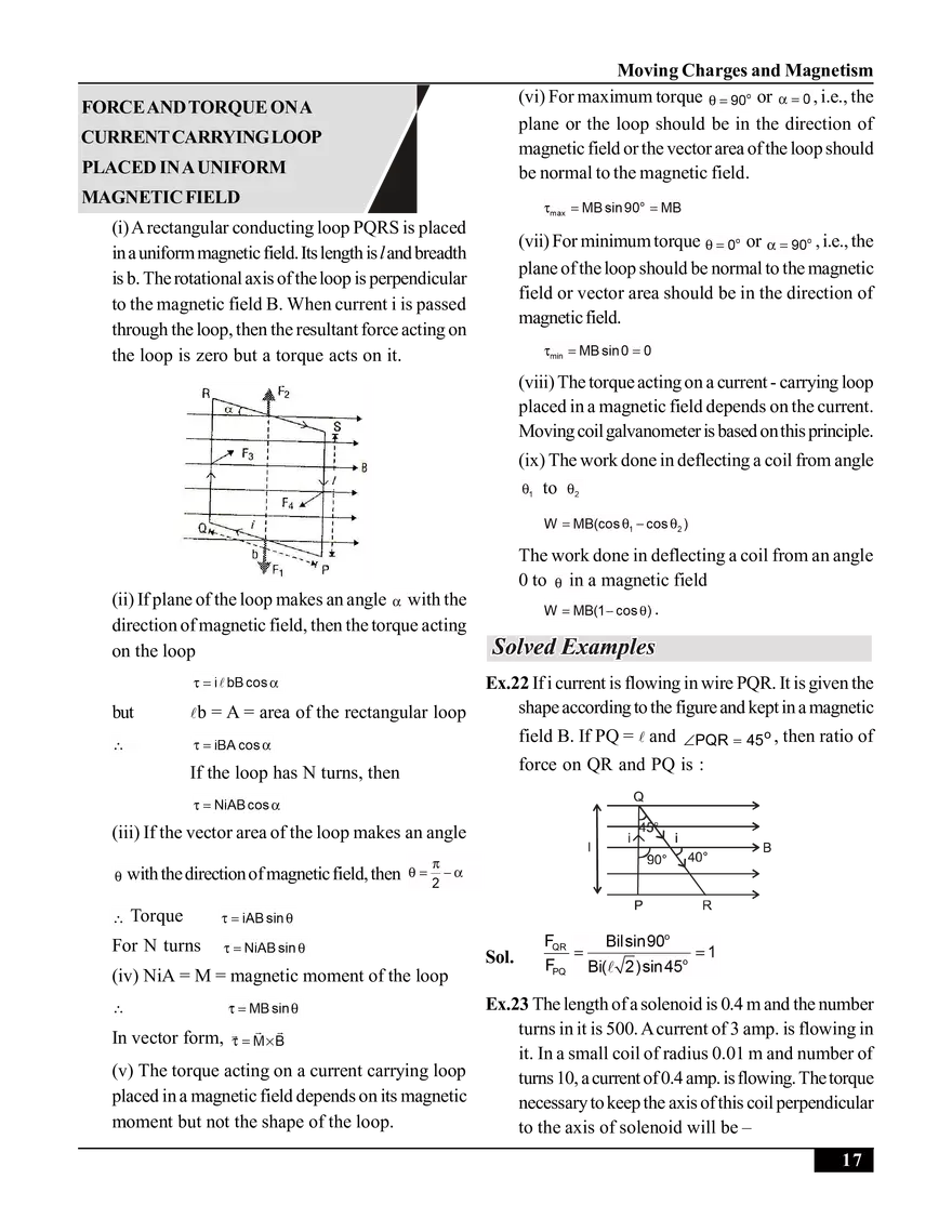 Moving Charges and Magnetism - Page 9