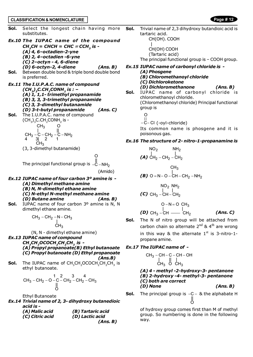 Classification & Nomenclature Solved Problems - Page 2