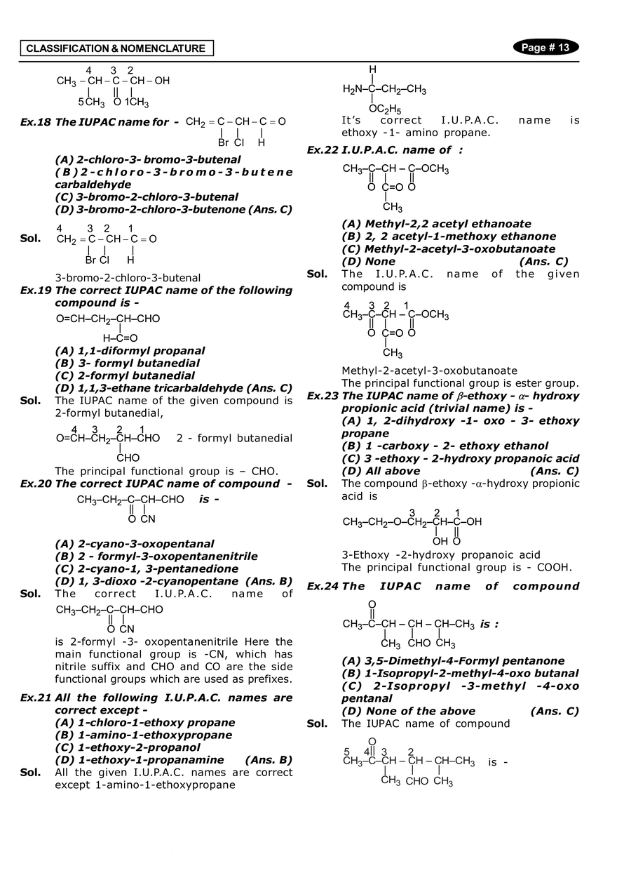 Classification & Nomenclature Solved Problems - Page 3