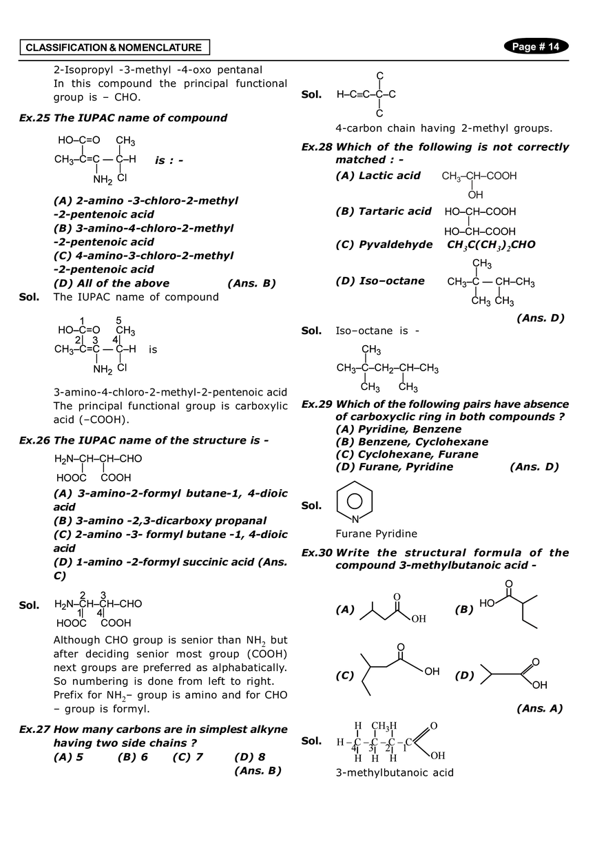 Classification & Nomenclature Solved Problems - Page 4