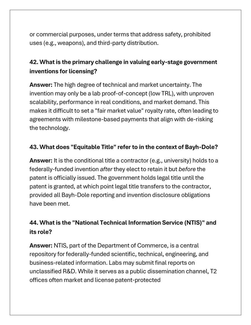 CLE 069 Technology Transfer Exam - Page 7