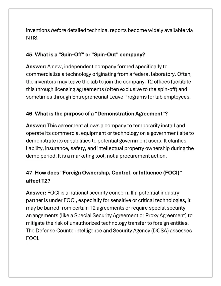 CLE 069 Technology Transfer Exam - Page 8