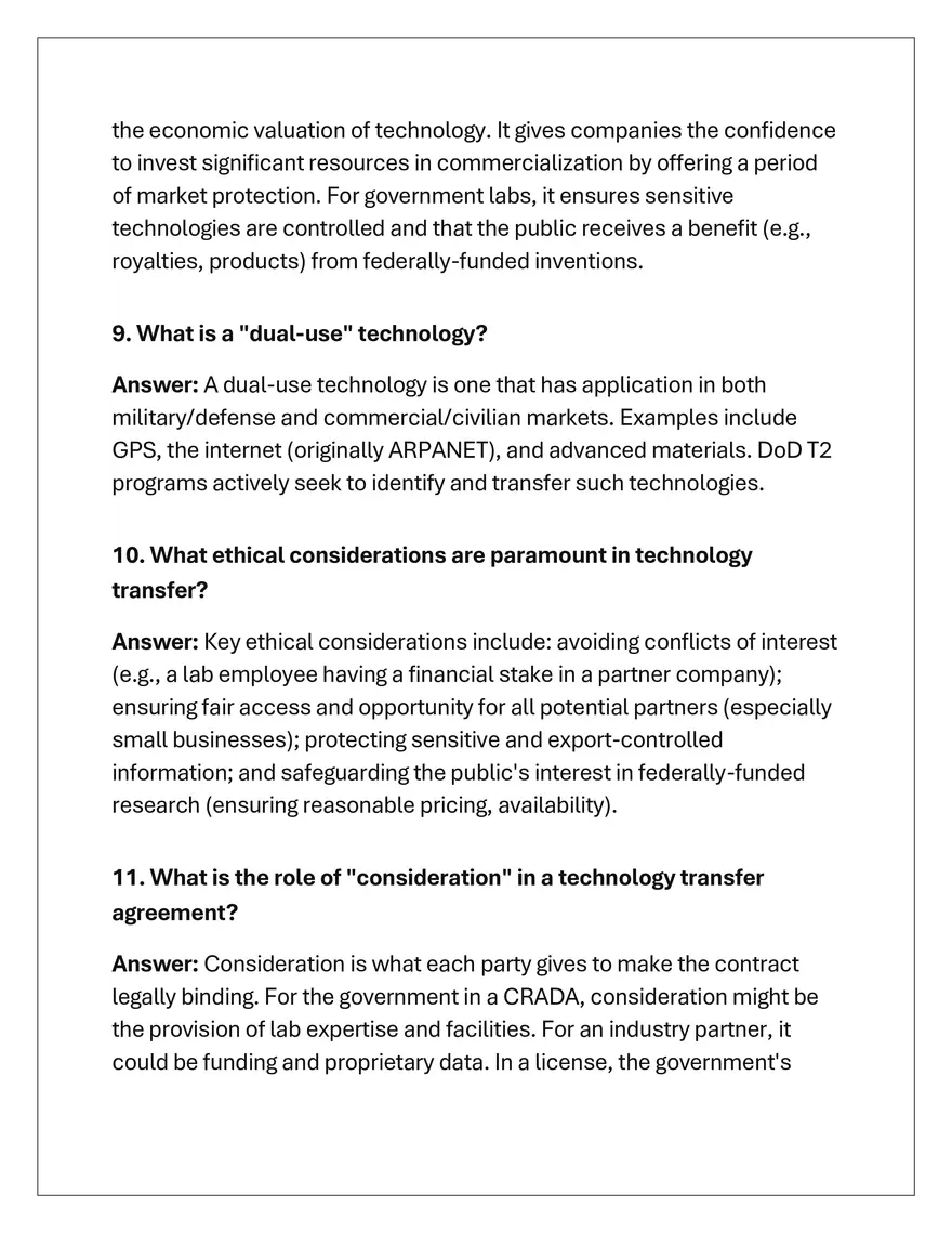 CLE 069 Technology Transfer Exam - Page 12