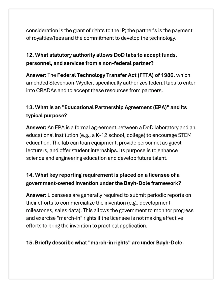 CLE 069 Technology Transfer Exam - Page 13