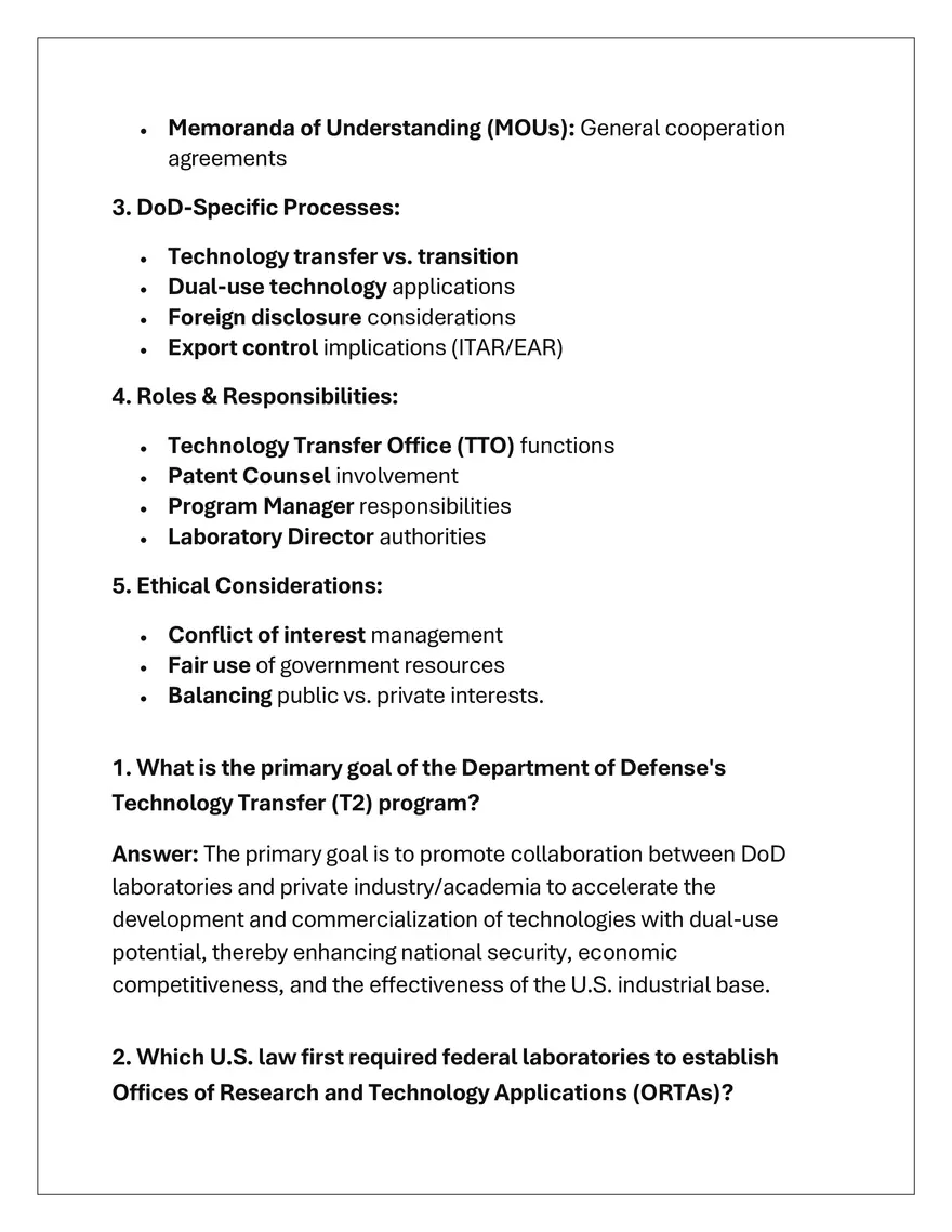 CLE 069 Technology Transfer Exam - Page 2