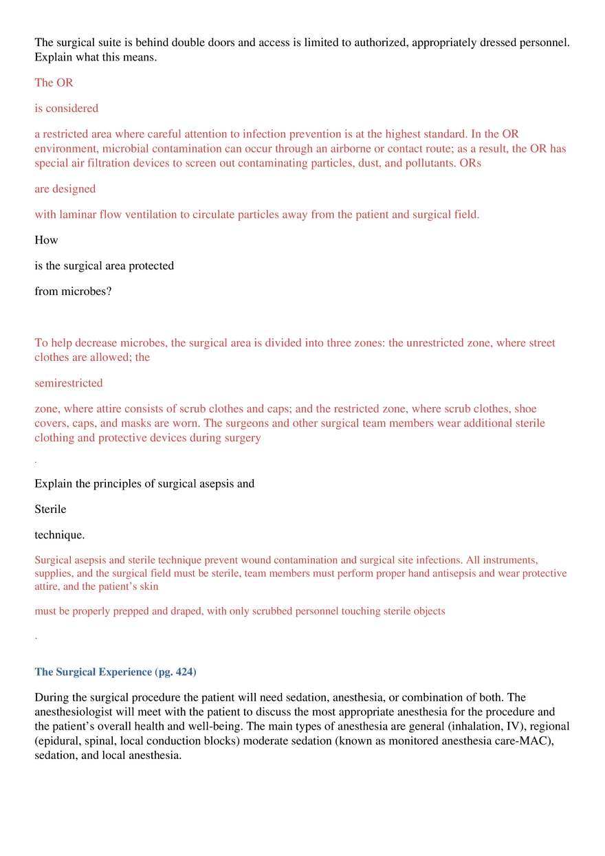 Perioperative Concepts and Nursing Management, Chapters 14-16 - Page 18