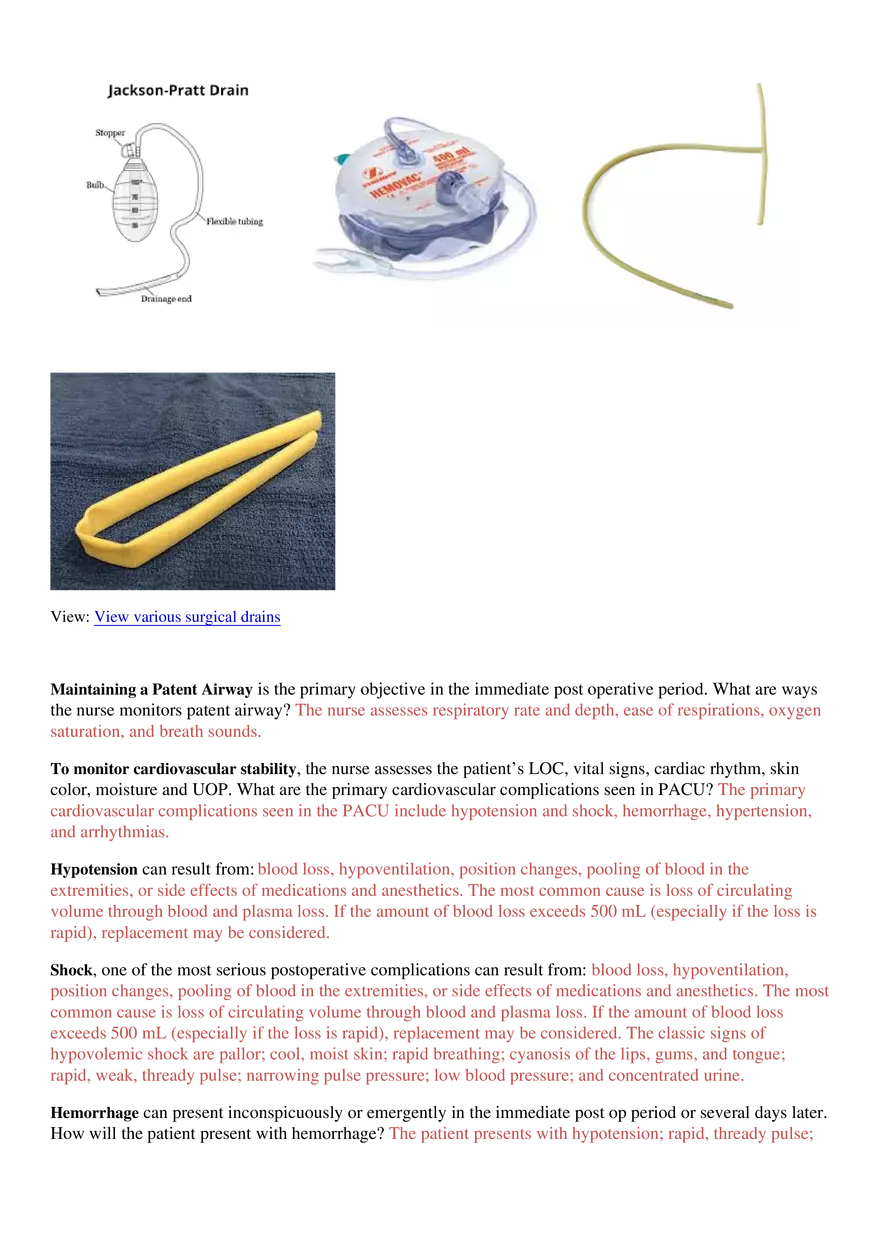 Perioperative Concepts and Nursing Management, Chapters 14-16 - Page 27