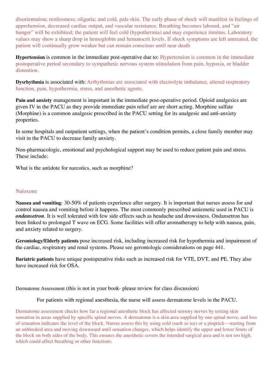 Perioperative Concepts and Nursing Management, Chapters 14-16 - Page 28