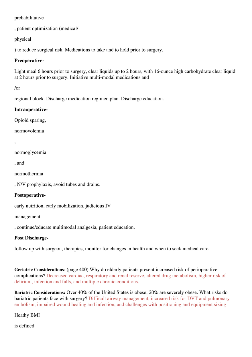 Perioperative Concepts and Nursing Management, Chapters 14-16 - Page 34