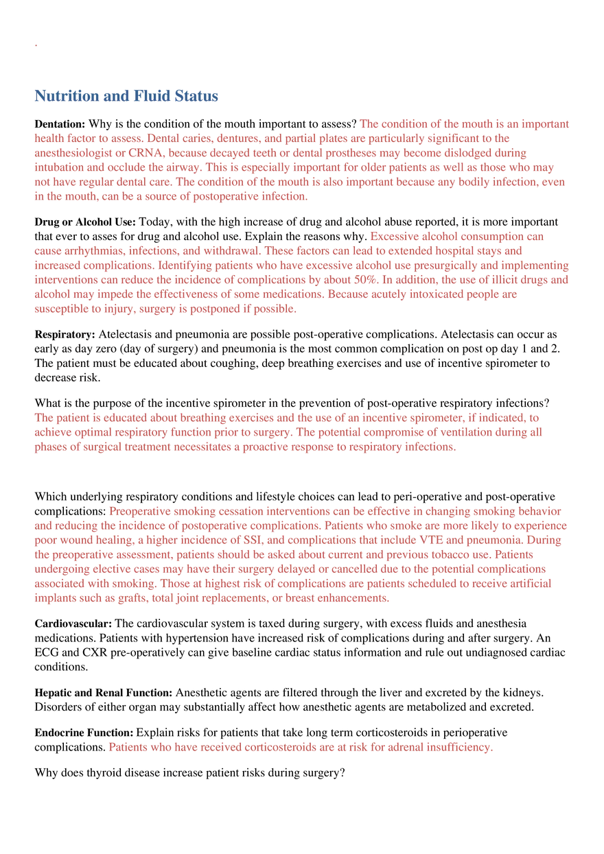 Perioperative Concepts and Nursing Management, Chapters 14-16 - Page 39