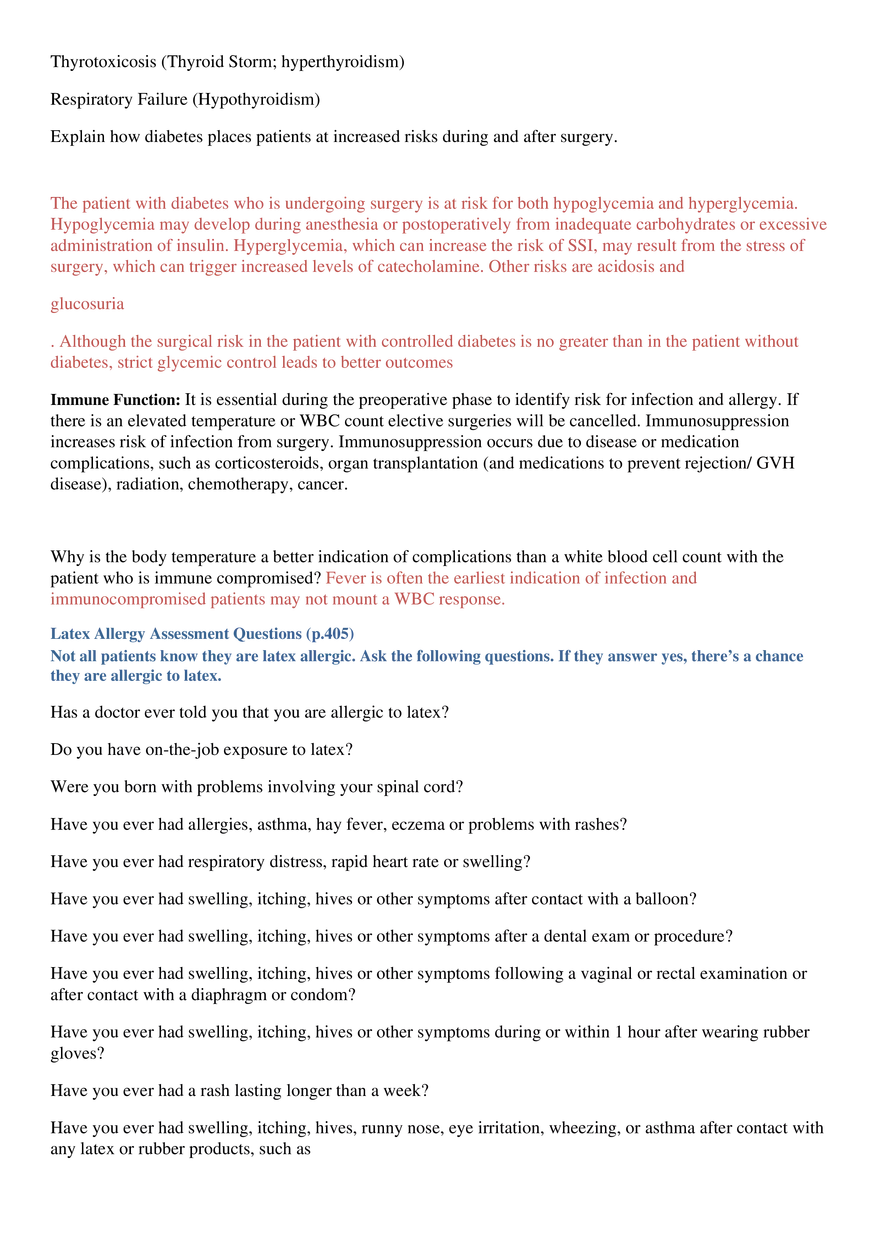 Perioperative Concepts and Nursing Management, Chapters 14-16 - Page 3