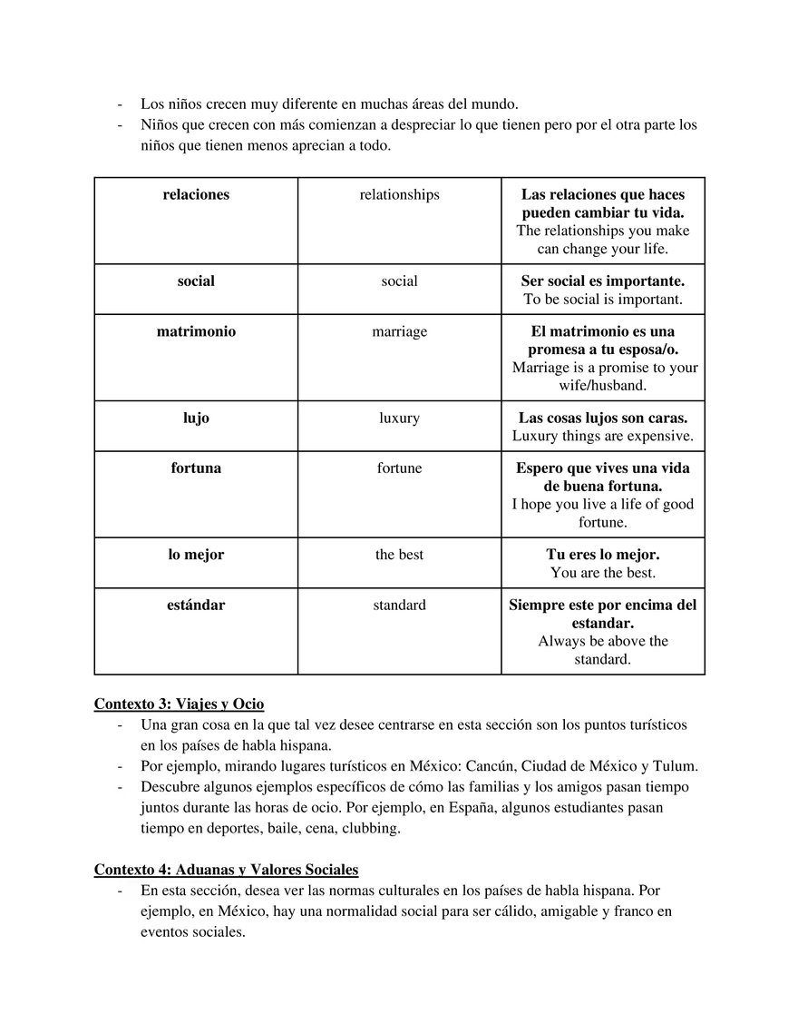 AP Spanish Language Unit 5 Factors That Impact the Quality of Life - Page 3