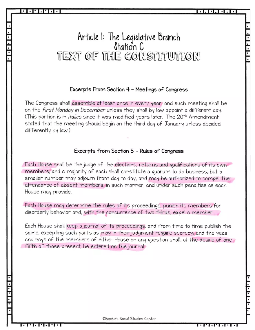 The Legislative Branch Station A - Page 3