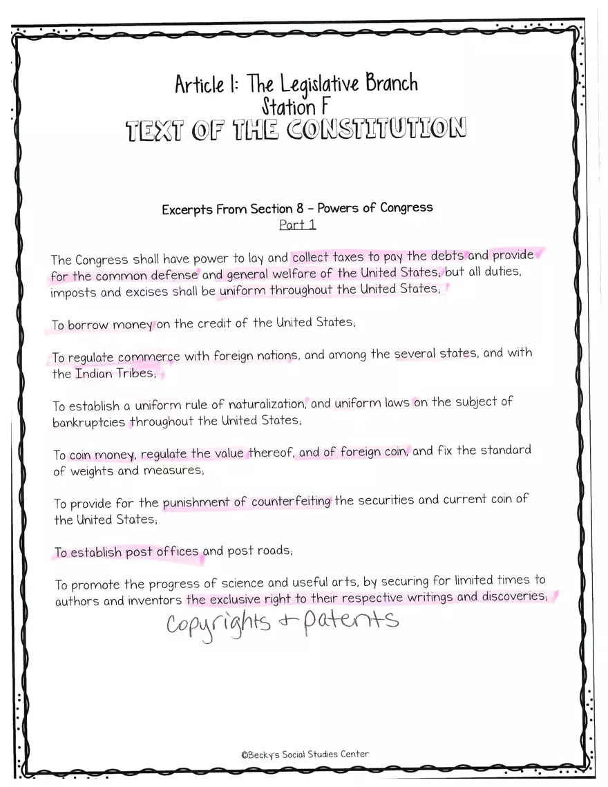 The Legislative Branch Station A - Page 6