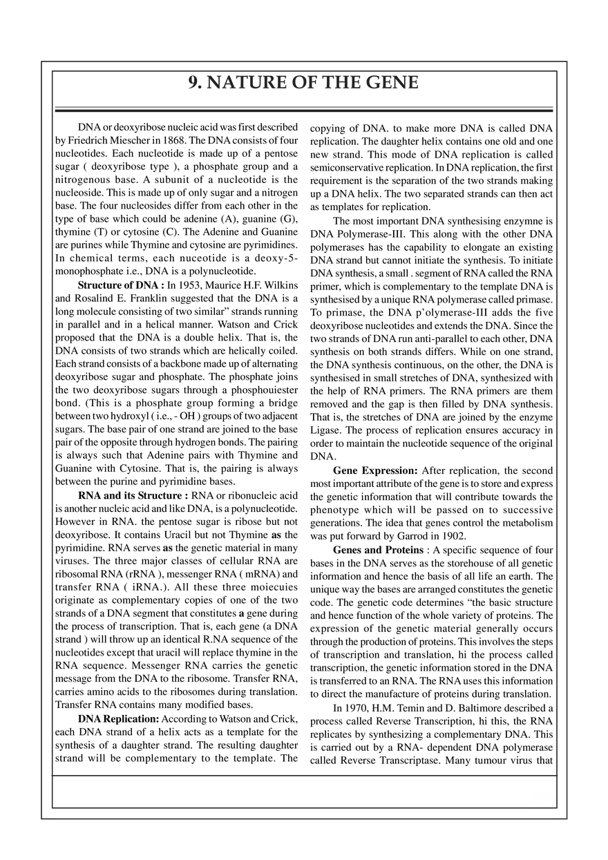 9. Nature of the Gene - Page 1