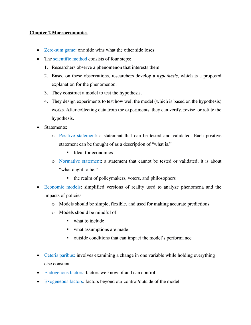 Chapter 2 Macroeconomics - Page 1