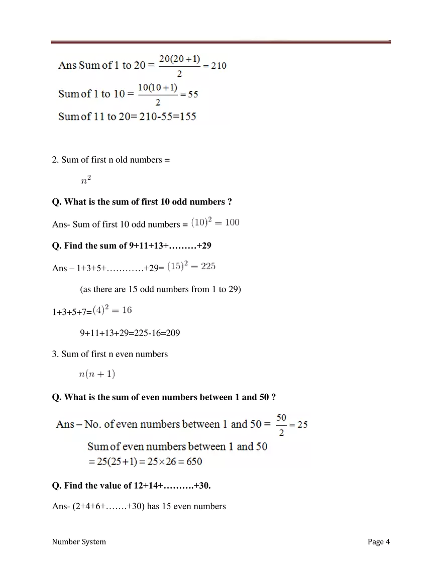 Number System Answers - Page 4