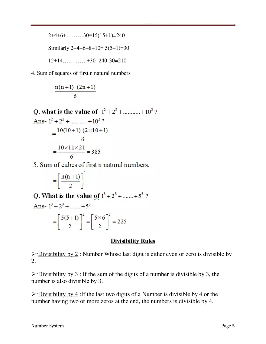 Number System Answers - Page 5