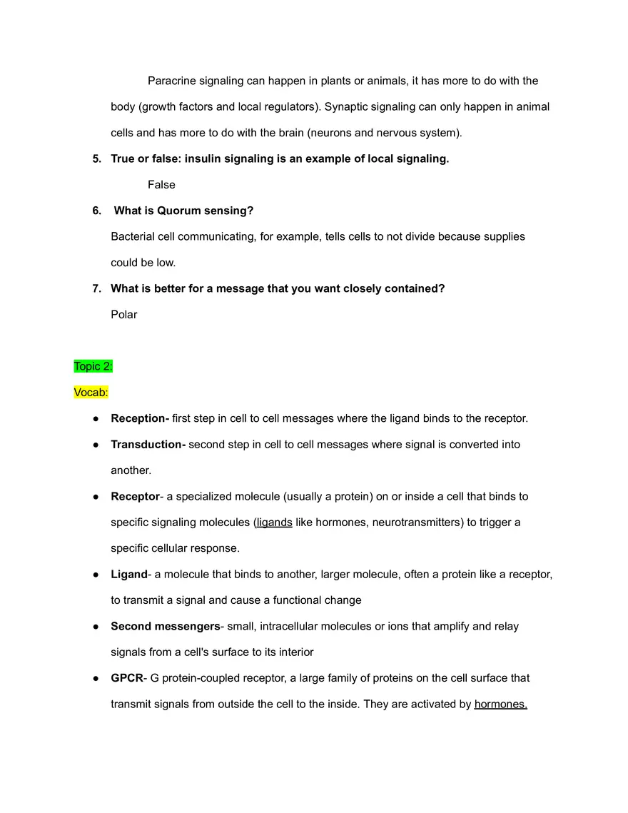 Unit 4 AP Bio Study Guide - Page 2
