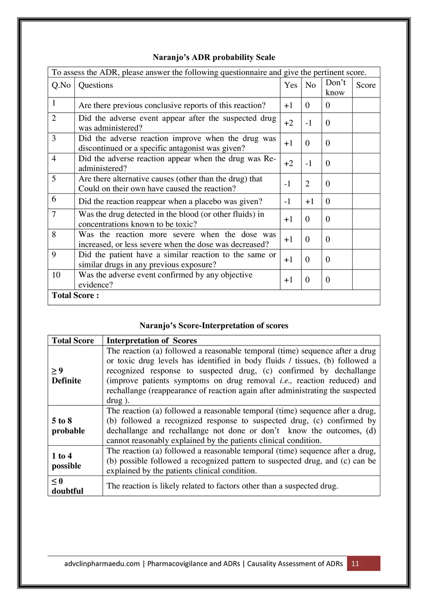 Causality Assessment of Adverse Drug Reactions ADR - Page 3