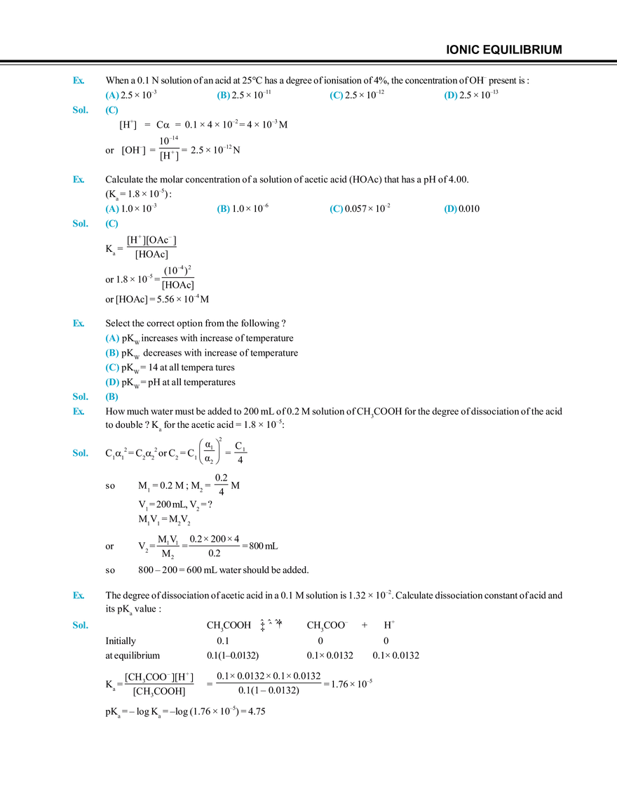 Ionic Equilibrium - Page 17