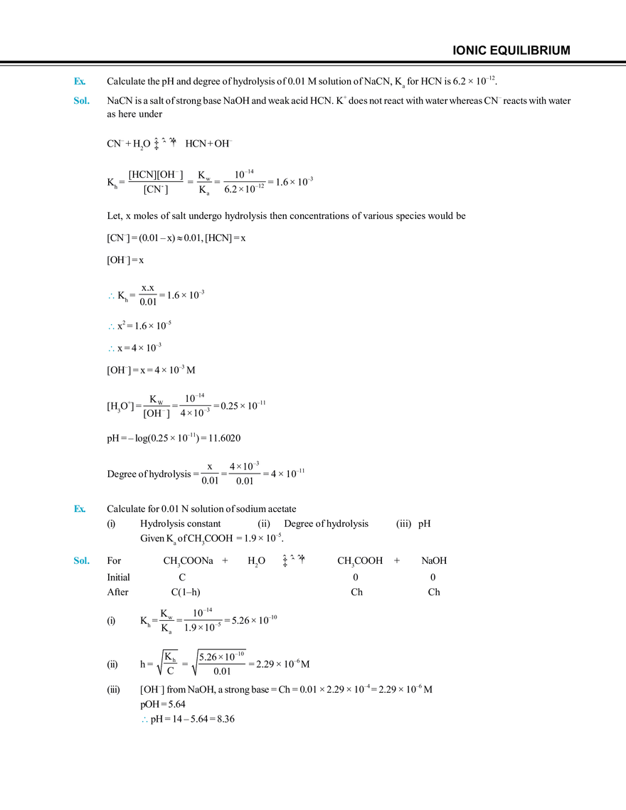 Ionic Equilibrium - Page 30