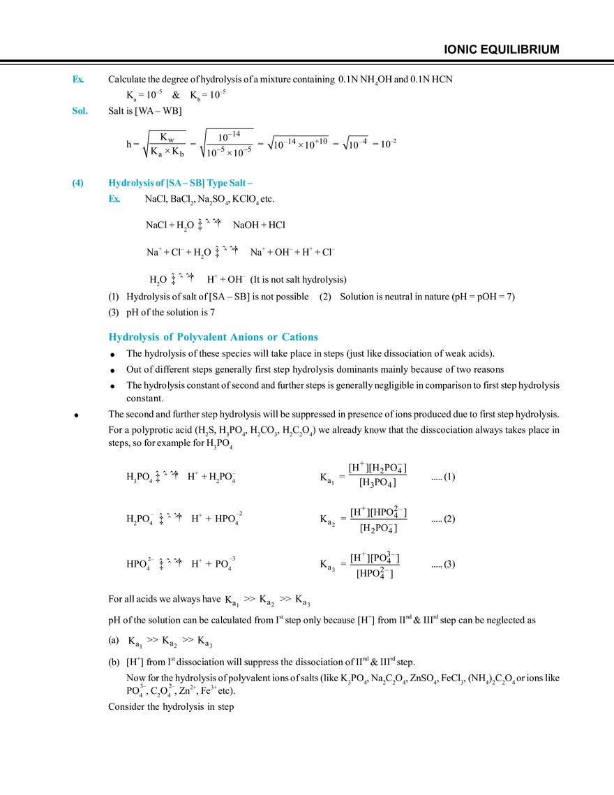 Ionic Equilibrium - Page 34