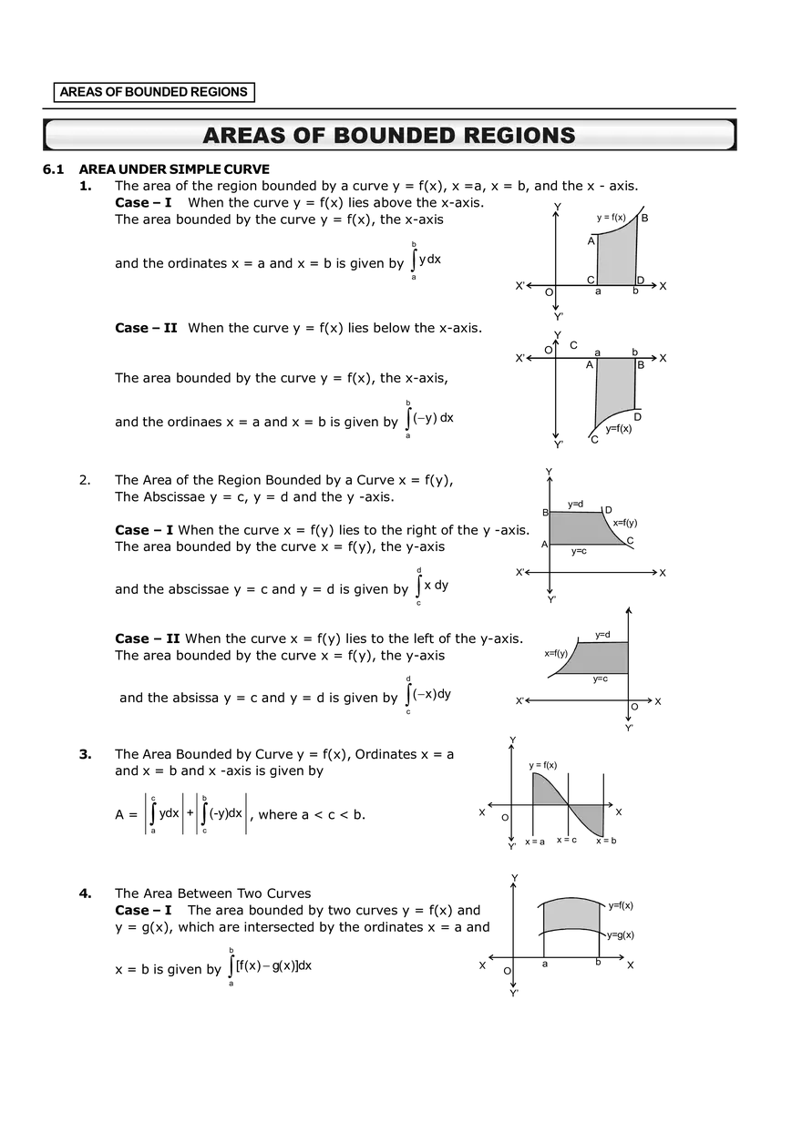 Areas of Bounded Regions Notes - Page 1