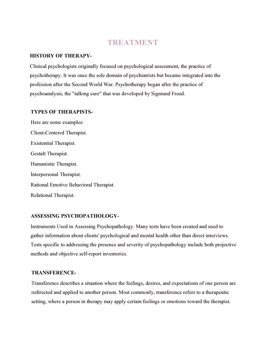 Psychology  10. Treatment - Page 1