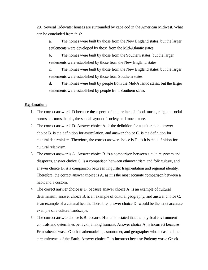 AP Human Geography Unit 3 Quiz - Page 6