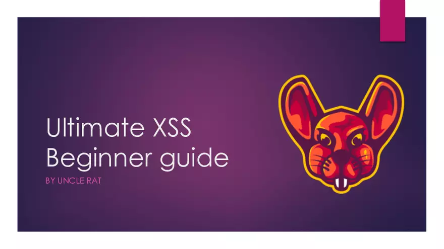 Ultimate XSS Beginner Guide - Page 1