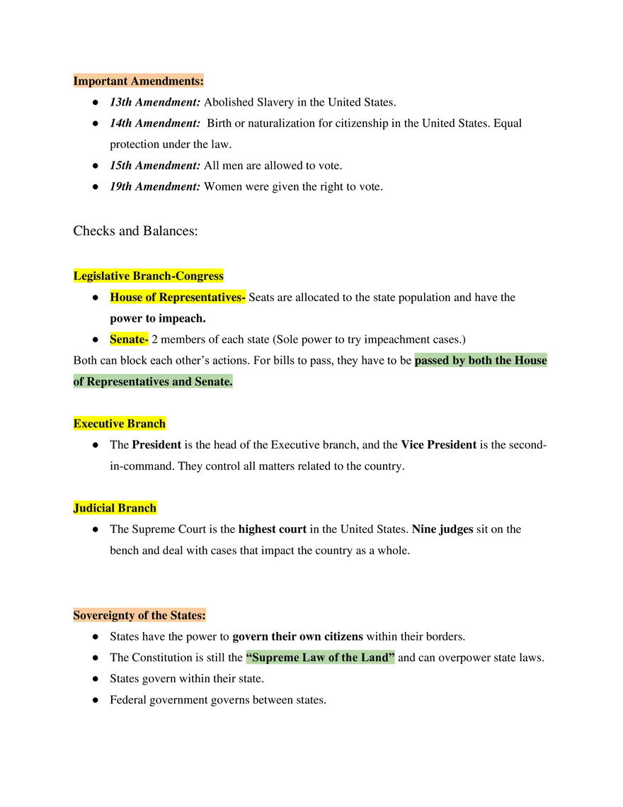 Business and American Law Unit 1 Constitutional Rights - Page 3