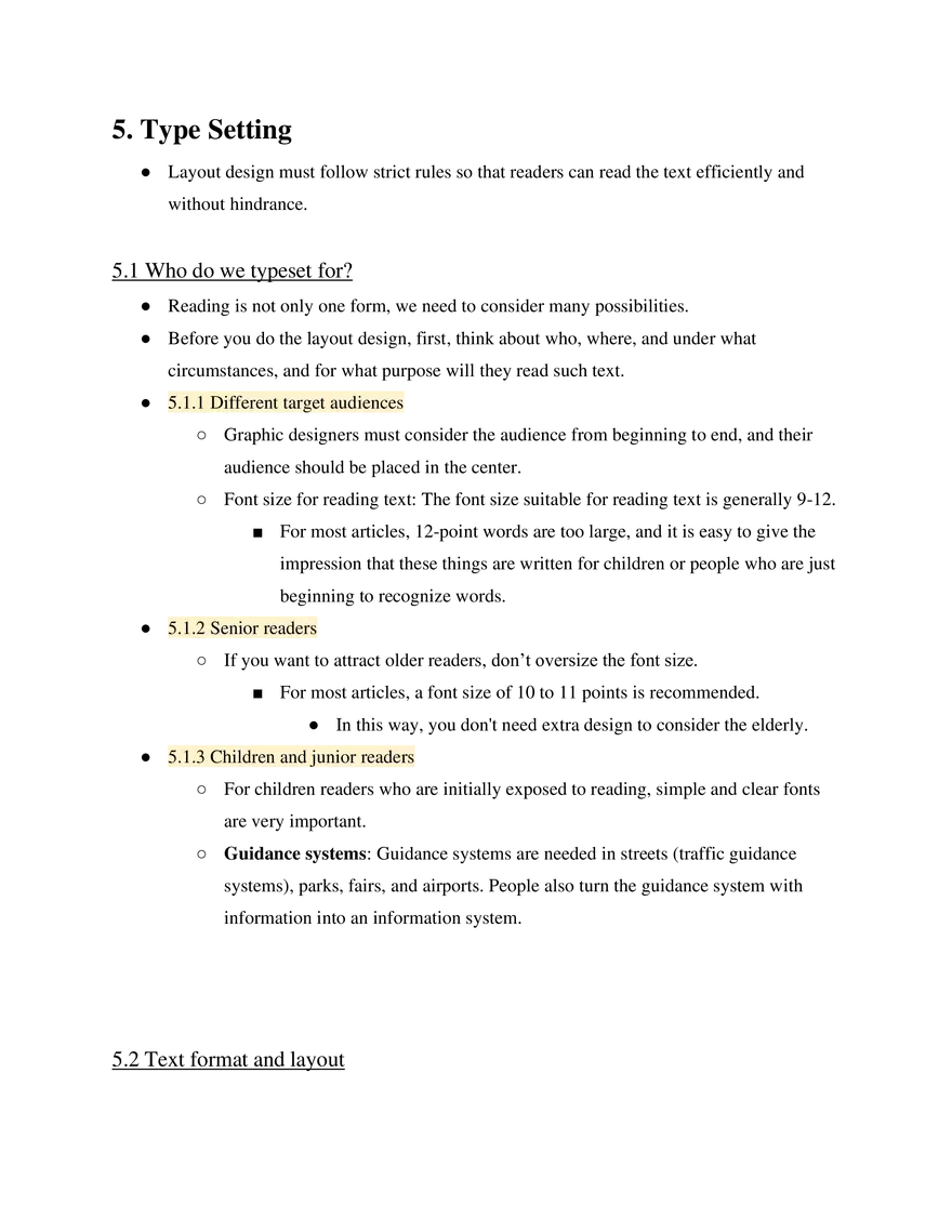 5. Type Setting - Page 1