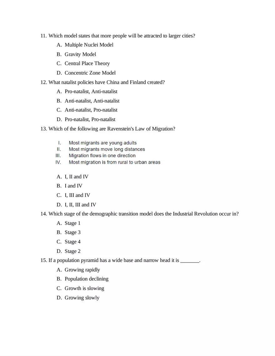 AP Human Geography Unit 2 Quiz - Page 3