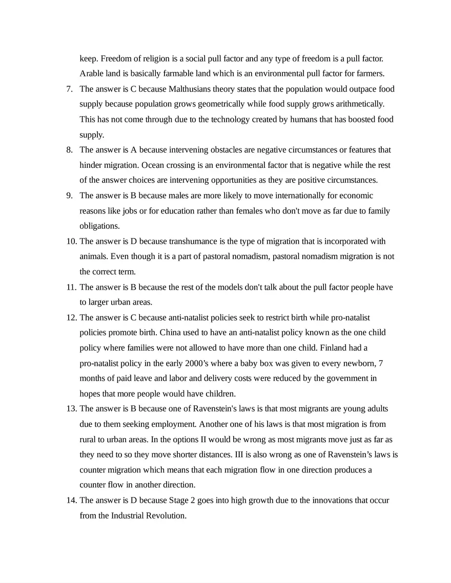 AP Human Geography Unit 2 Quiz - Page 6