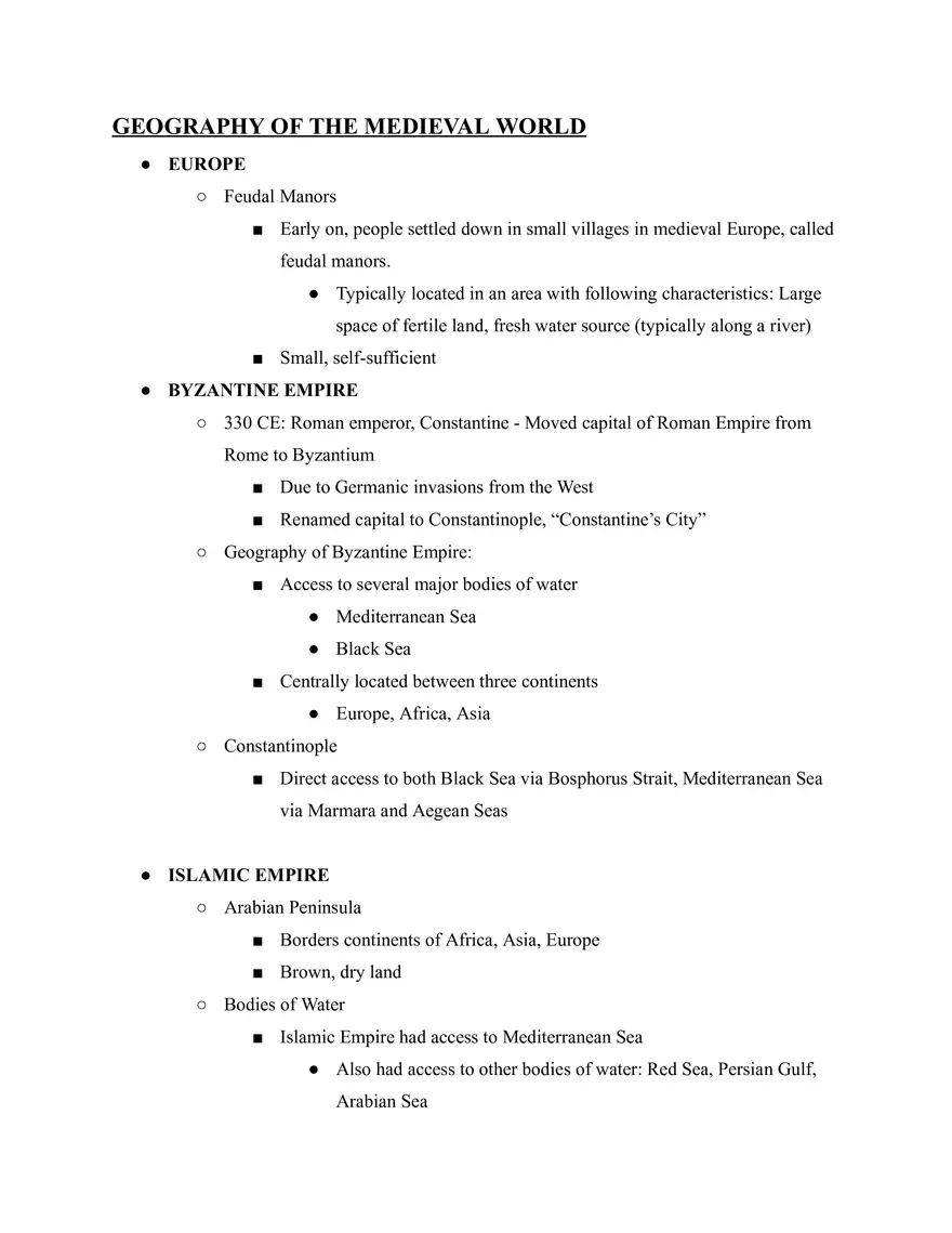 Geography of the Medieval World - Page 1