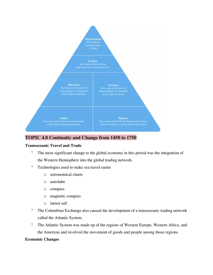 AP World History Unit 4 Transoceanic Interconnections - Page 8