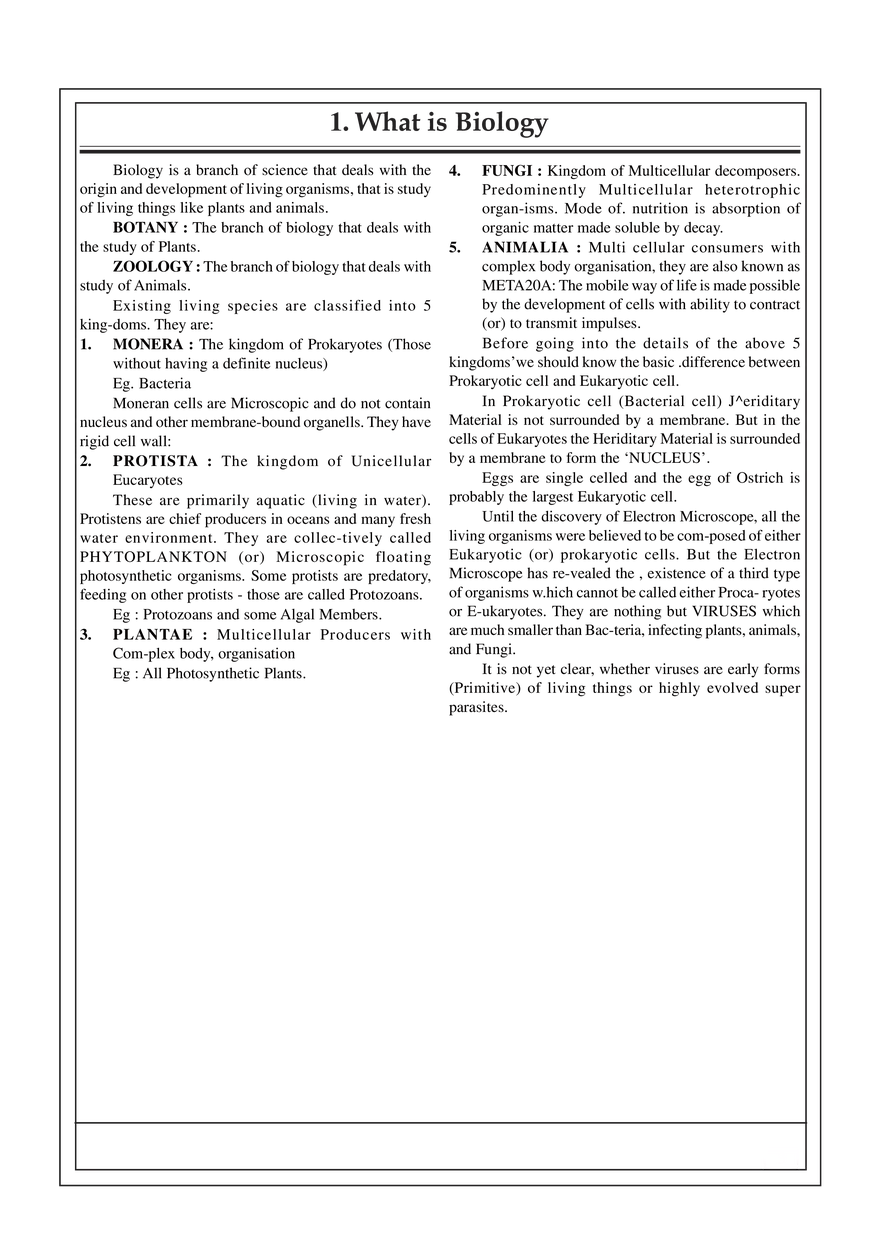 1. What is Biology - Page 1