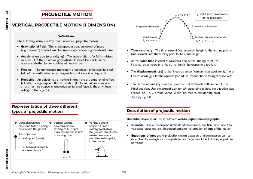 Vertical Projectile Motion - Page 1