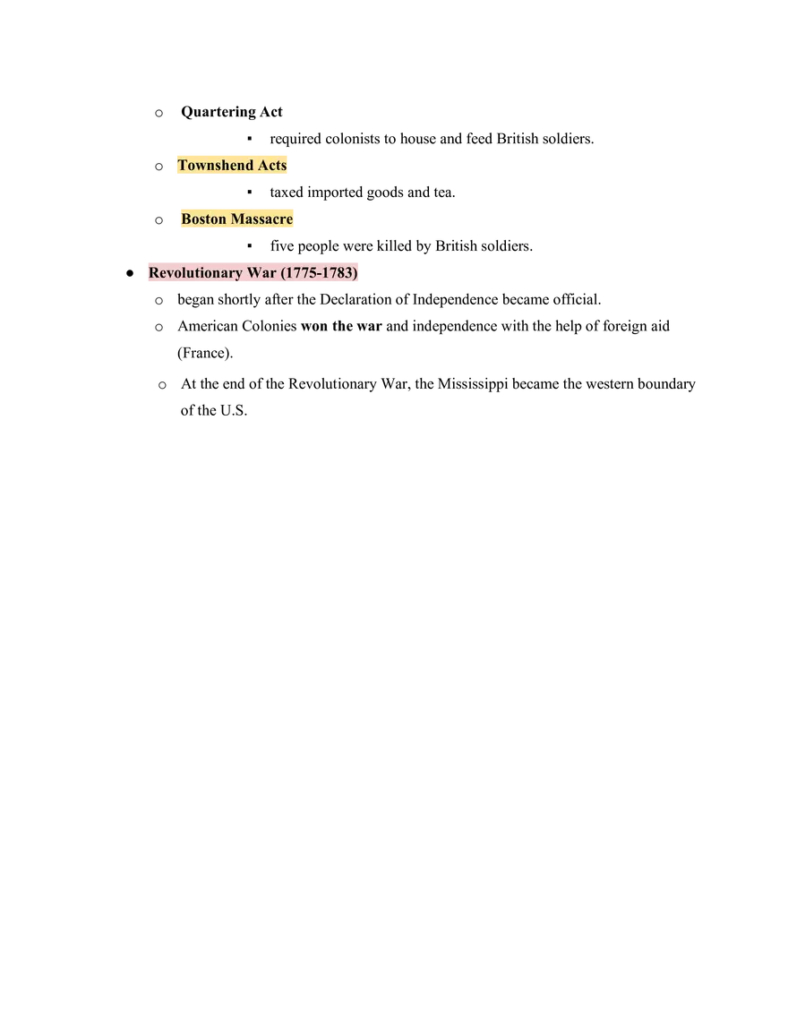 United States History Declaration and American Independence  Revolutionary War - Page 3